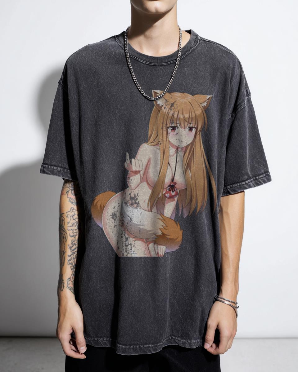 Holo Spice and Wolf Anime Waifu T-Shirt | Wolf Girl Tee