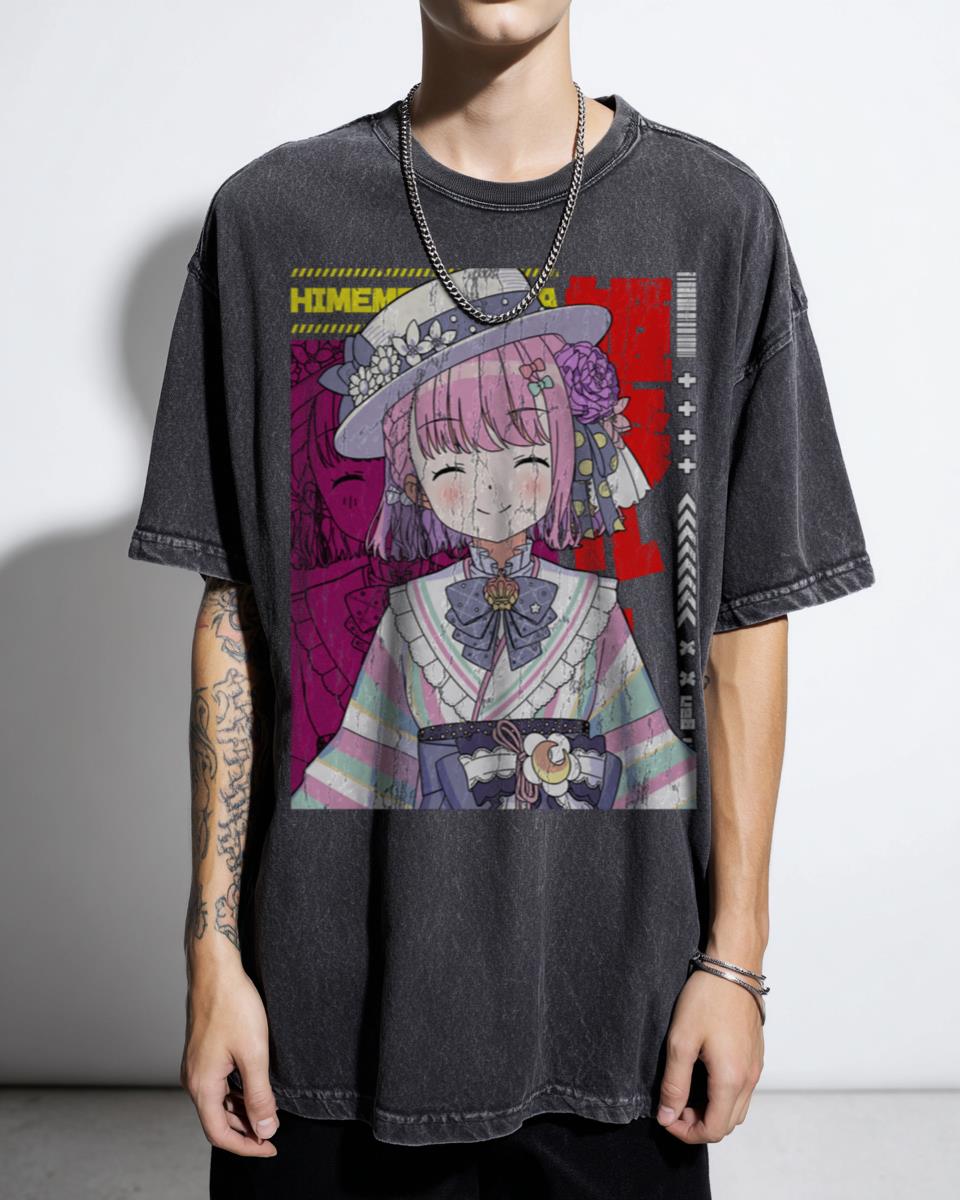 Hololive Himemori Luna Kimono & Hat Vtuber T-Shirt - Virtual Youtuber Fan