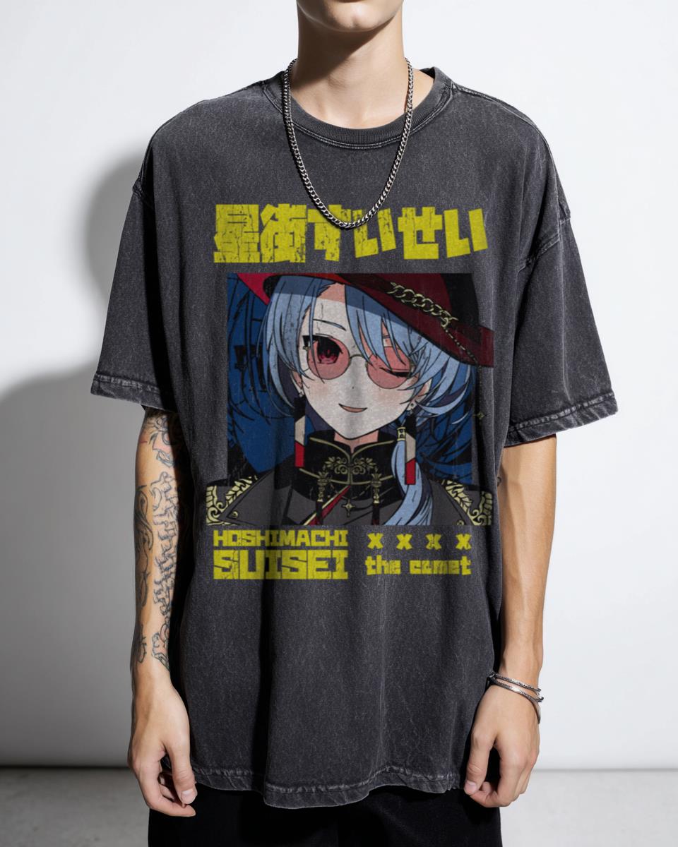 Hololive Hoshimachi Suisei VTuber Red Glasses T-Shirt