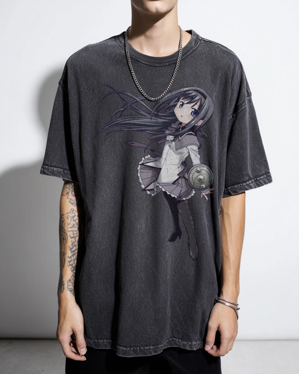 Homura Akemi Puella Magi Madoka Magica Anime T-Shirt - Magical Girl Art