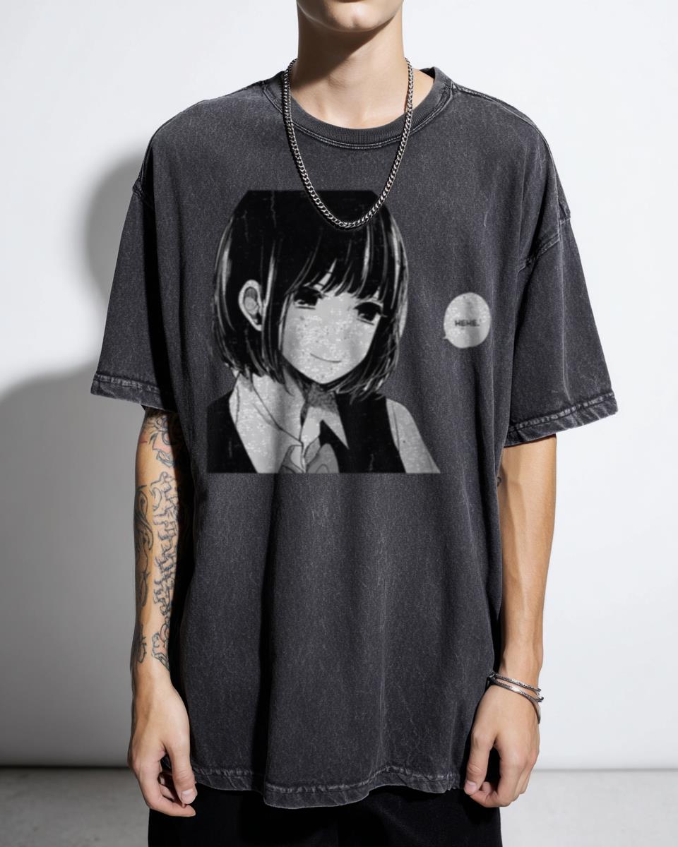 Honkai Hanabi 'Hehe' Kawaii Manga T-Shirt - Schoolgirl Anime Fan Unisex