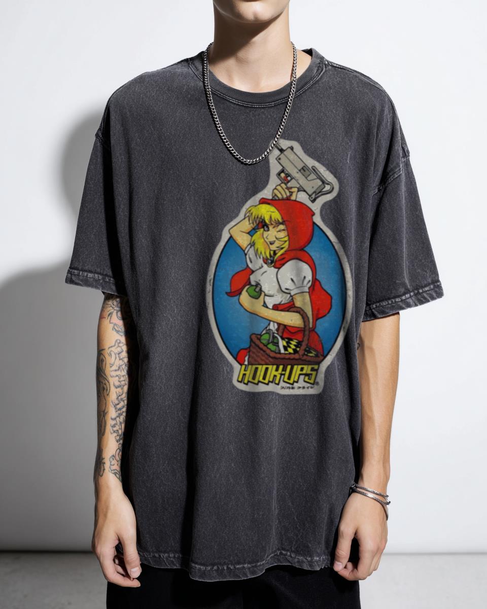 Hook-Ups Skateboard Anime T-Shirt - 90s Vintage Streetwear