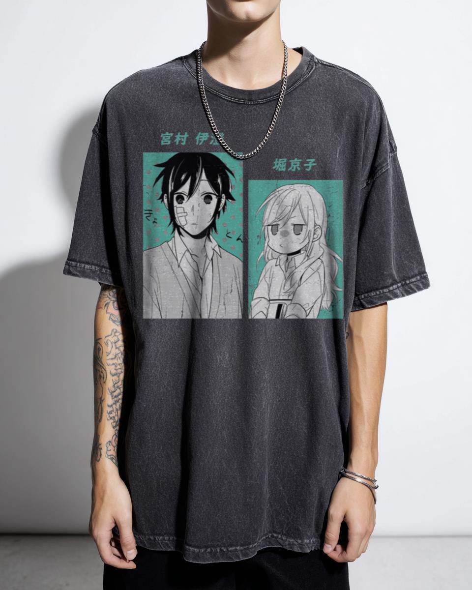 Horimiya ''LOOK AT YOURSELF'' Hori & Miyamura T-Shirt - Cute Anime Couple