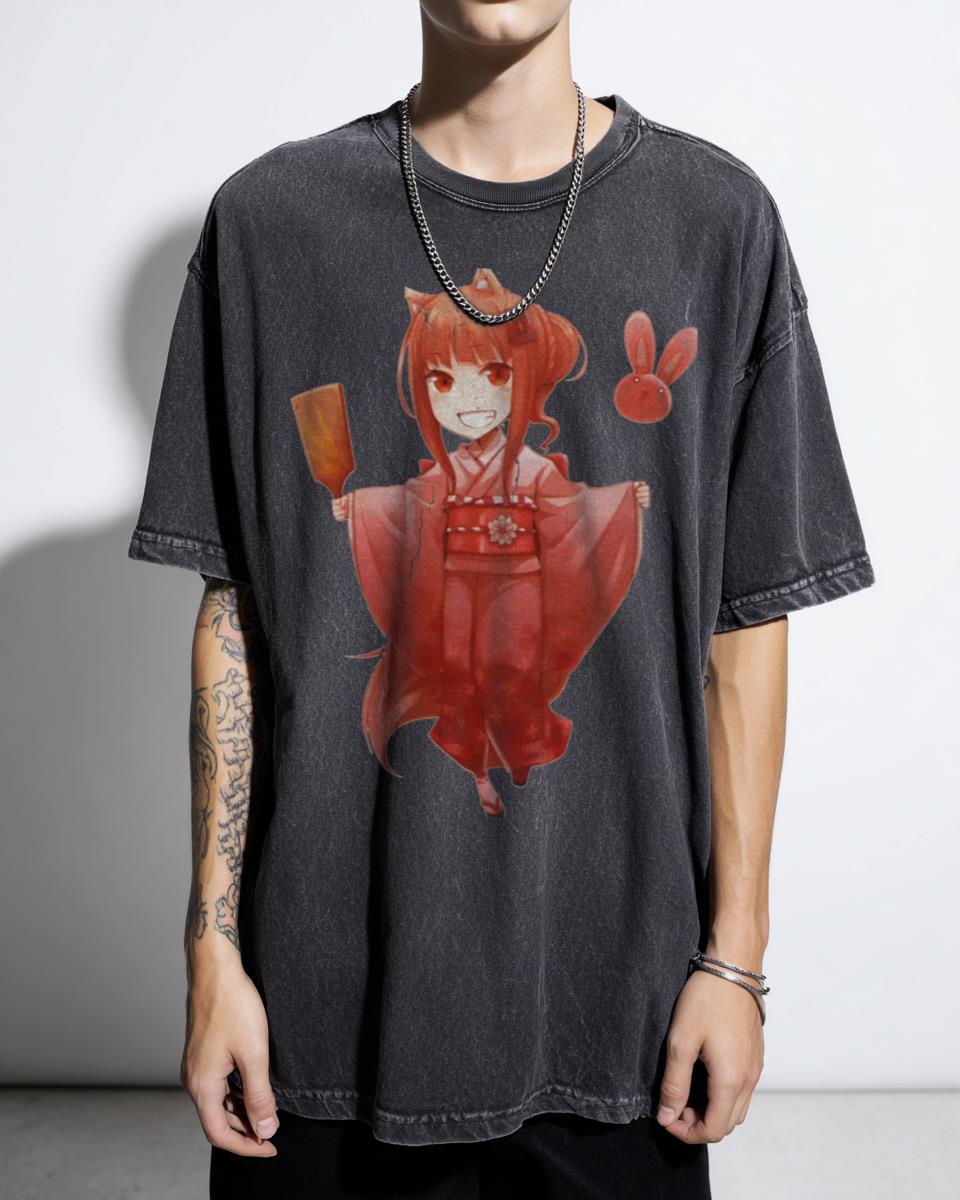 Horo Spice and Wolf Wisewolf Anime T-Shirt - Kawaii Manga Otaku