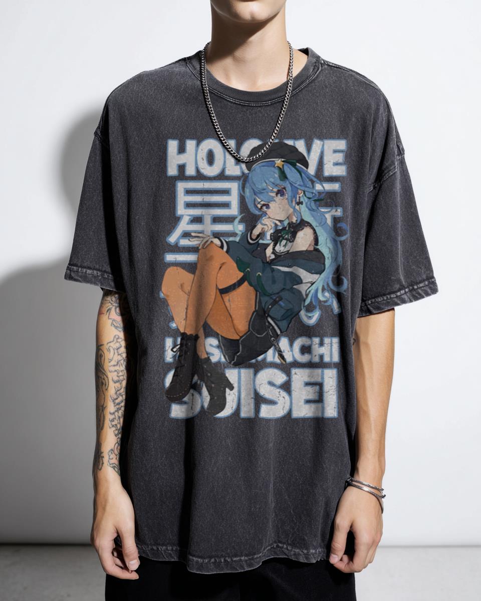Hoshimachi Suisei Hololive VTuber Anime T-Shirt - J-Pop Idol Fan Unisex Tee