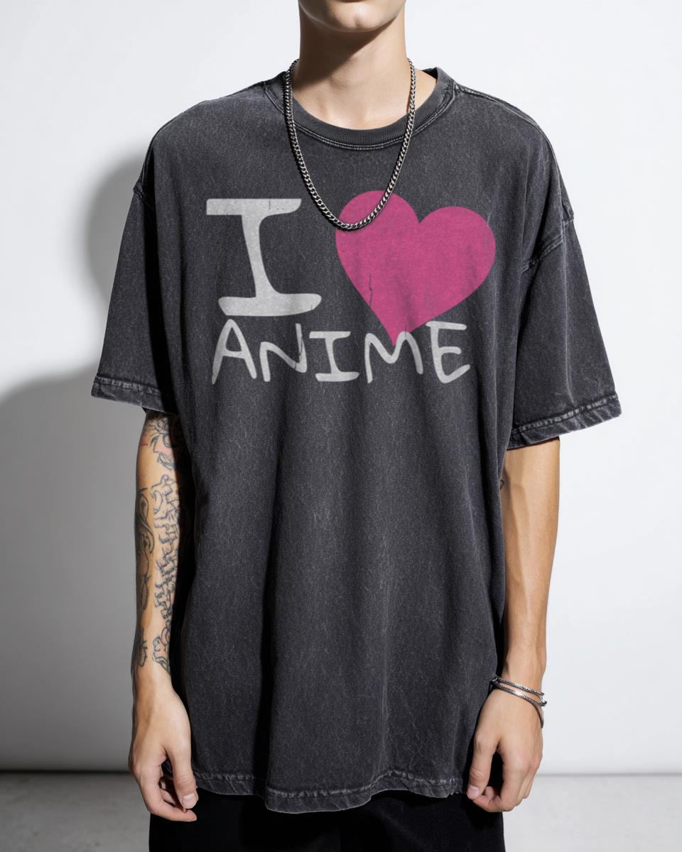 I Love Anime Manga Otaku Fan T-Shirt - Kawaii Japan Dragon Ball Z Naruto