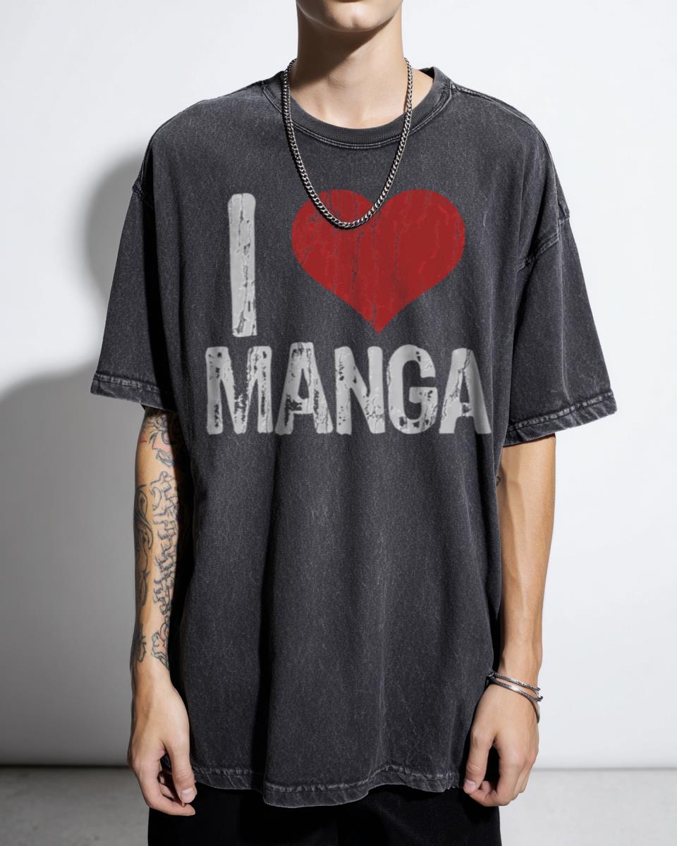 I Love Manga Anime Fan T-Shirt - Japanese Pop Culture Enthusiast Apparel