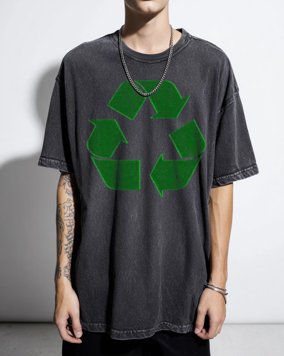 I Love Recycling Logo Eco-Friendly T-Shirt - Reduce Reuse Waste Awareness Top