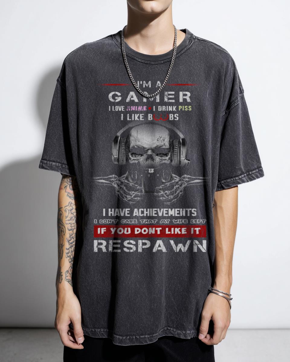 I'm A Gamer Skull Graphic T-Shirt - Ironic Meme Gaming Culture Tee Unisex