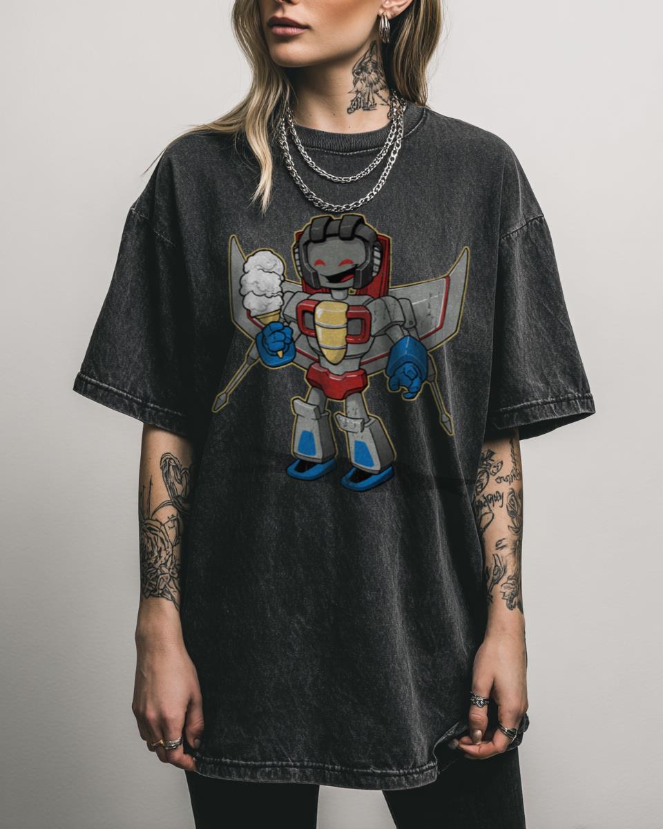 I Scream Ice Cream Transformers Starscream T-Shirt – Funny 80s Cartoon Robot