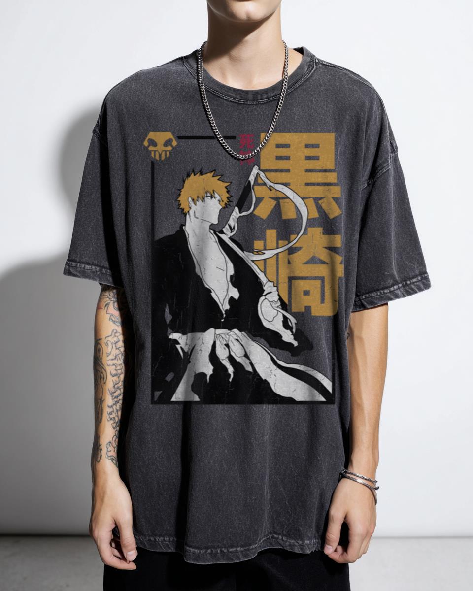 Ichigo Kurosaki Soul Society Protector Bleach Anime T-Shirt - TYBW Manga Art