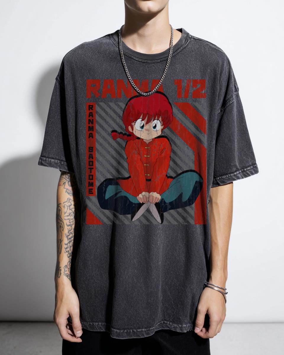 Iconic Ranma Saotome Ranma 1/2 Anime T-Shirt - Retro 90s Manga Character Apparel