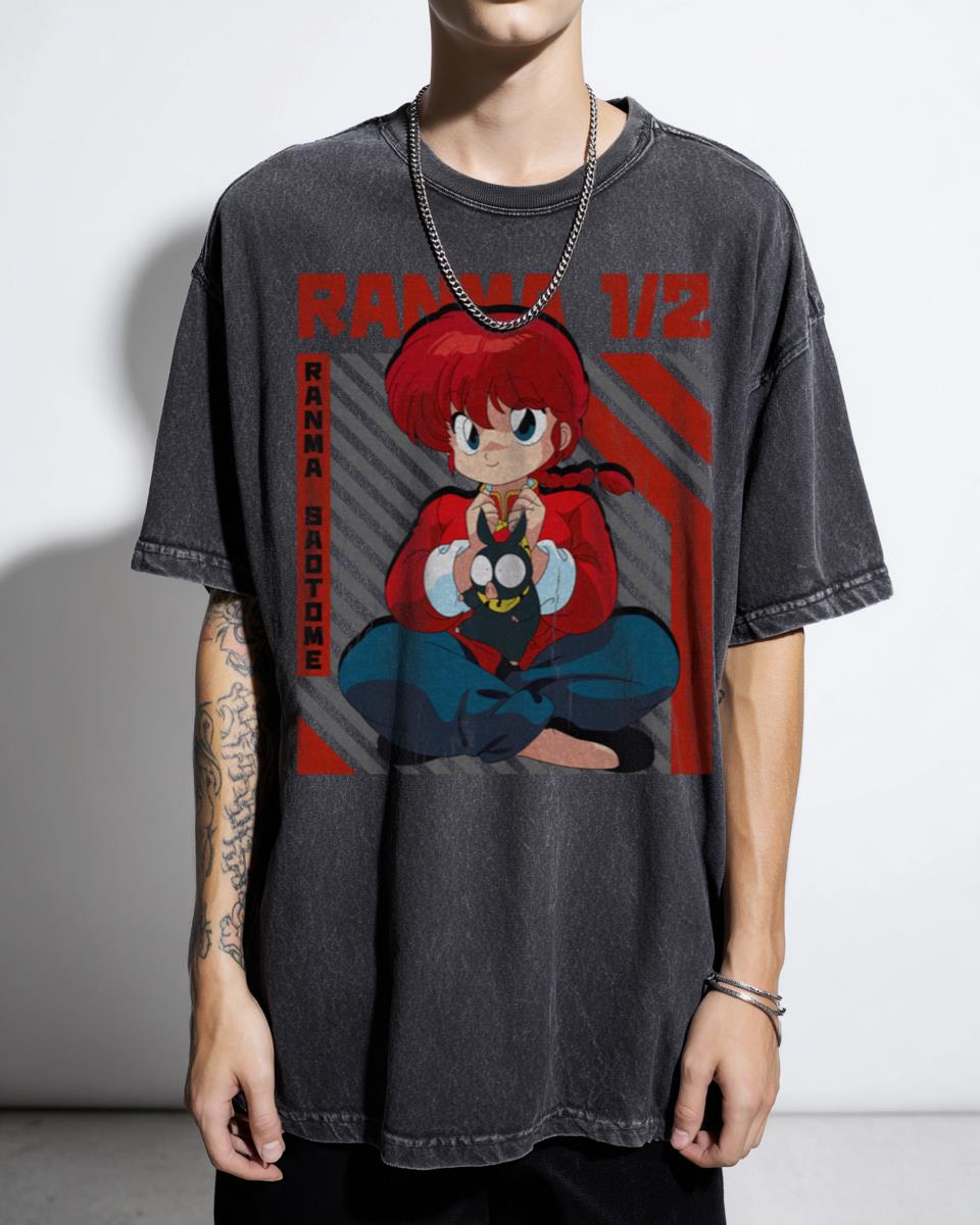 Iconic Ranma Saotome Ranma 1/2 Anime T-Shirt - Retro 90s Manga Character Apparel