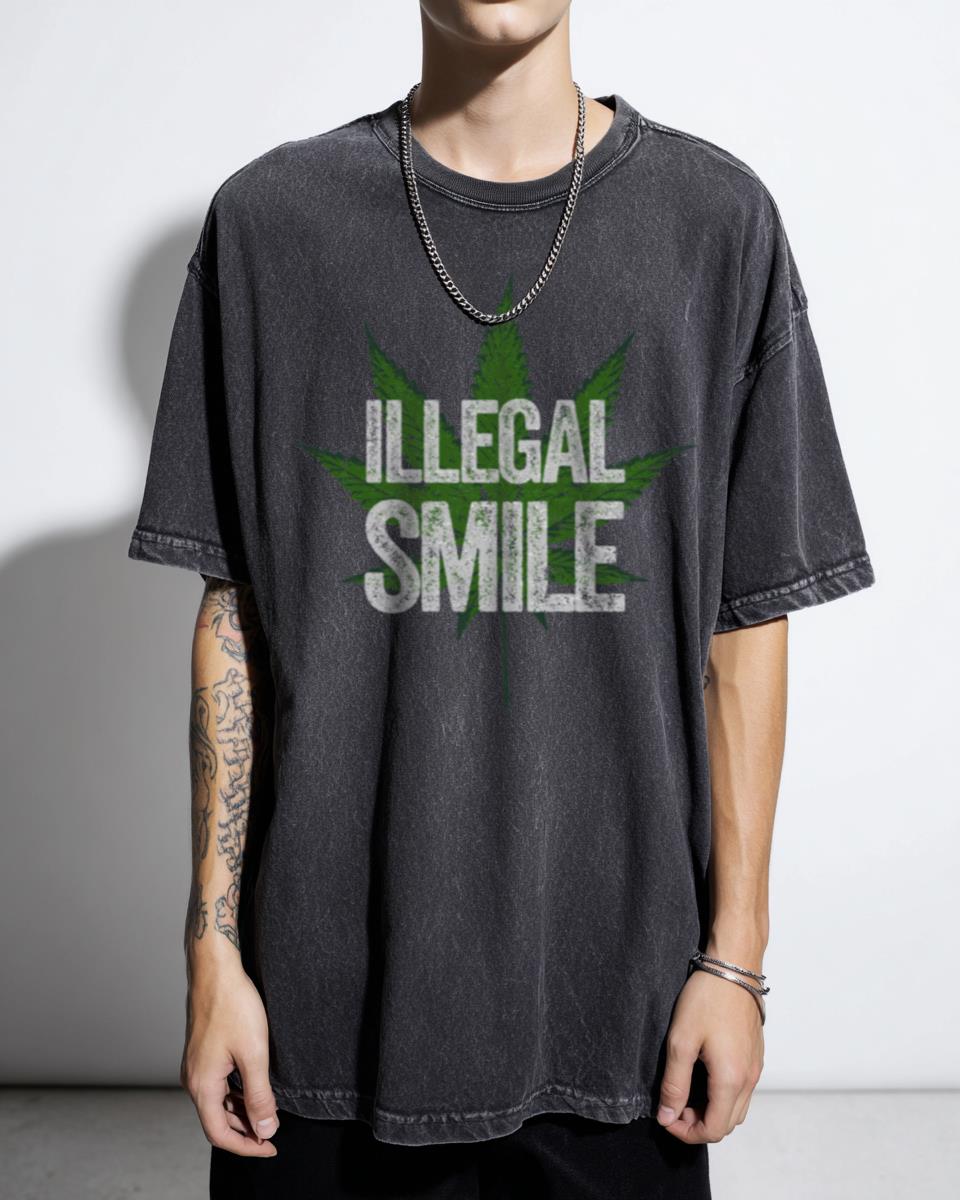 Illegal Smile Pothead Marijuana Country Music T-Shirt - John Prine Stoner Gift