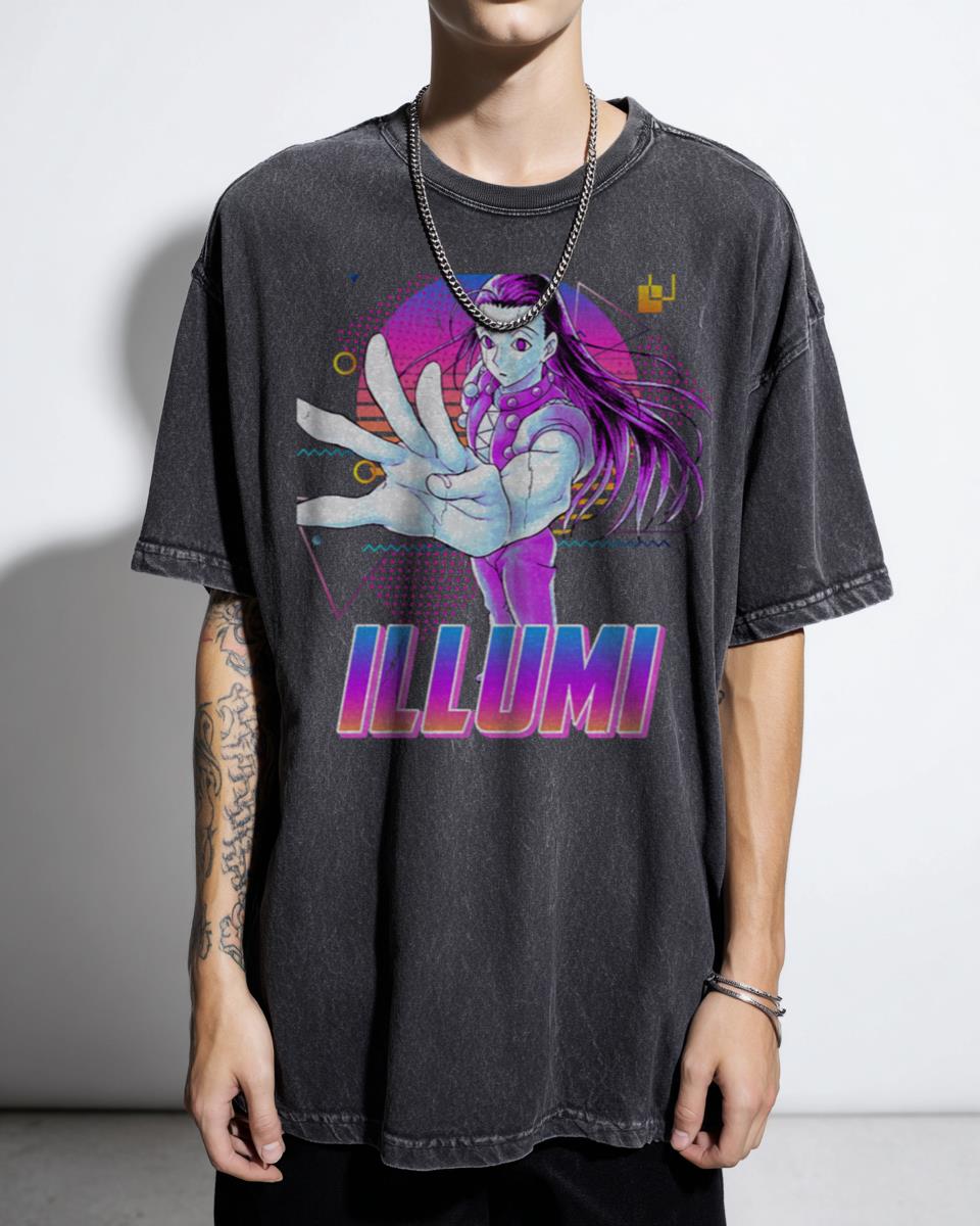 Illumi Retro Style Hunter x Hunter T-Shirt - Anime Manga Zoldyck Fan Tee