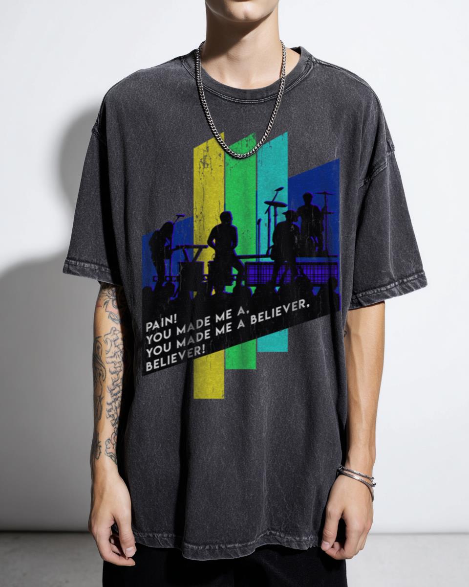 Imagine Dragons 'Believer' Song Lyrics T-Shirt - Indie Pop Music Fan Apparel