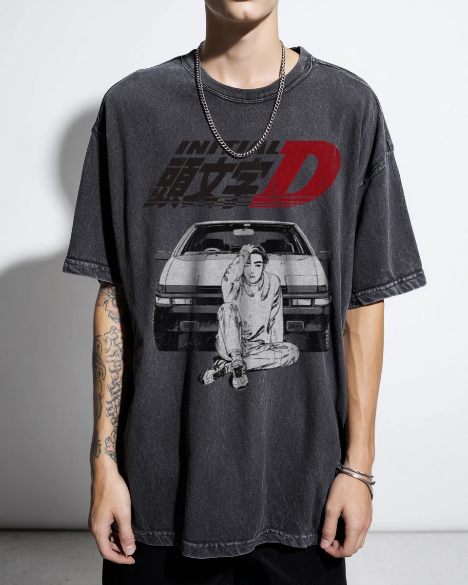 Initial D AE86 Toyota Trueno Anime Drift Car T-Shirt