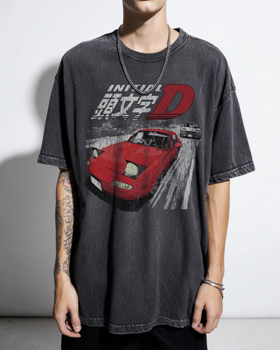 Initial D AE86 vs MX5 Miata Mountain Drift T-Shirt