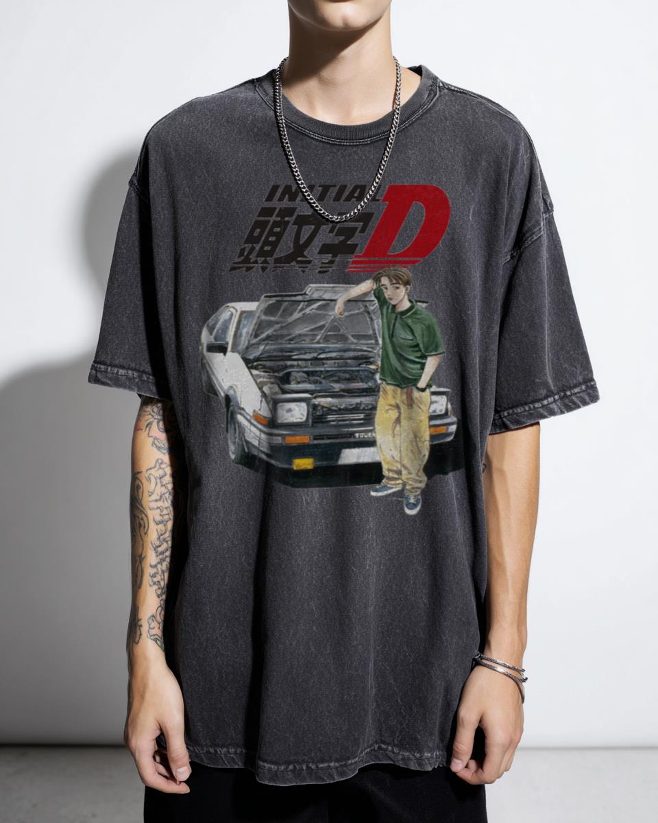 Initial D Anime Car Racing T-Shirt - JDM Fujiwara Tofu Shop Japan Fan