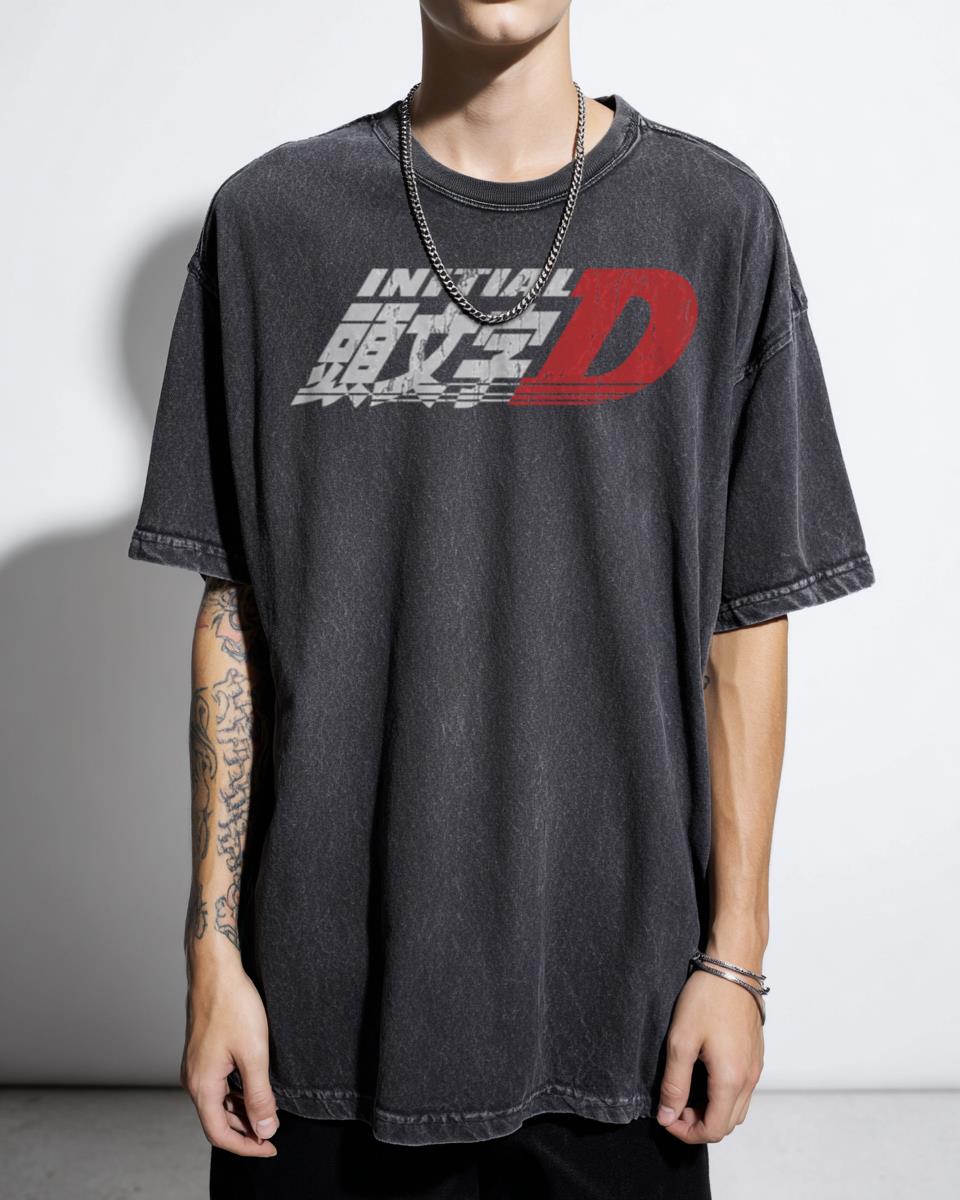 Initial D Anime Logo AE86 Drift Racing T-Shirt - JDM Manga Fan Apparel