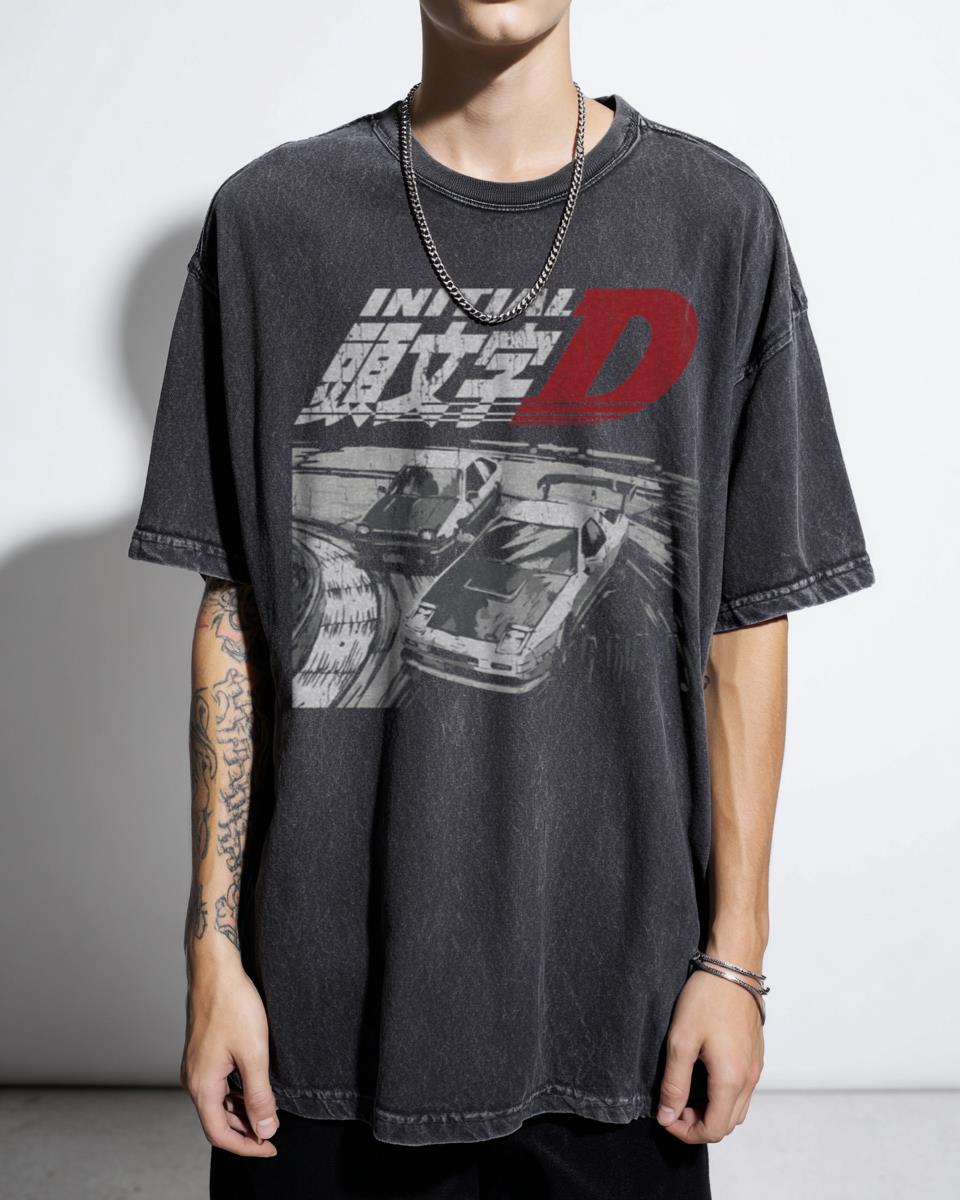 Initial D Drift Racing AE86 vs RX7 Tandem T-Shirt
