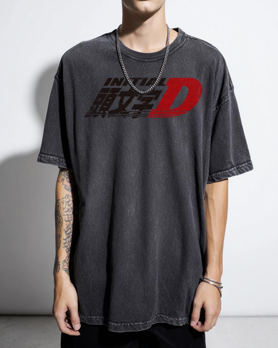 Initial D Logo Retro Anime Car T-Shirt - JDM Manga Fan Unisex Apparel