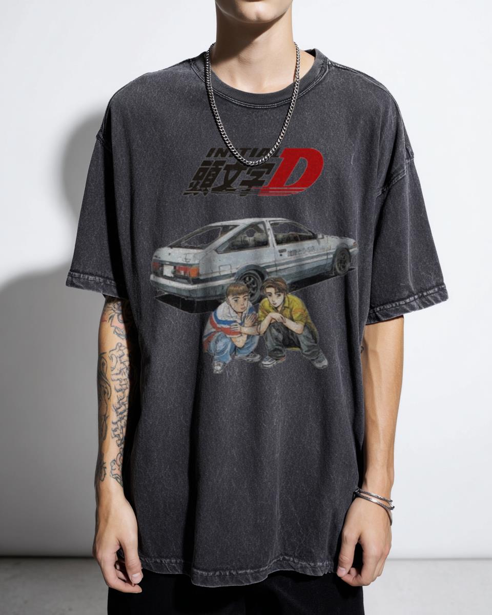 Initial D Takumi & Itsuki T-Shirt | AE86 Drift Anime Tee