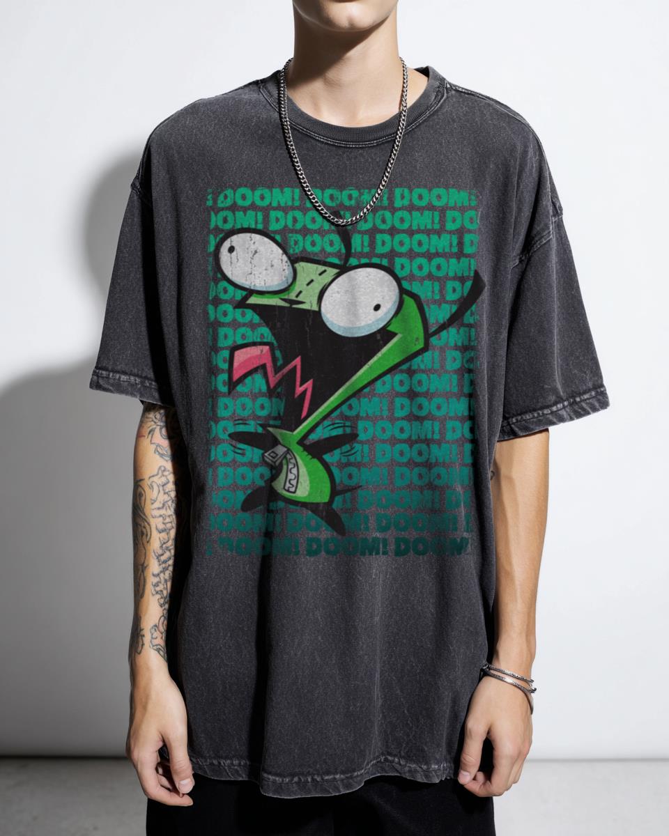 Invader Zim GIR Impending DOOM Logo T-Shirt - Nickelodeon Robot Sci-Fi Fan