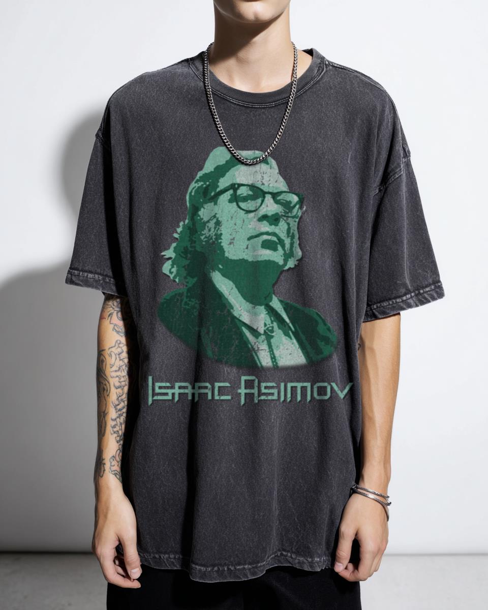 Isaac Asimov Green Science Fiction T-Shirt | I, Robot Author Tee