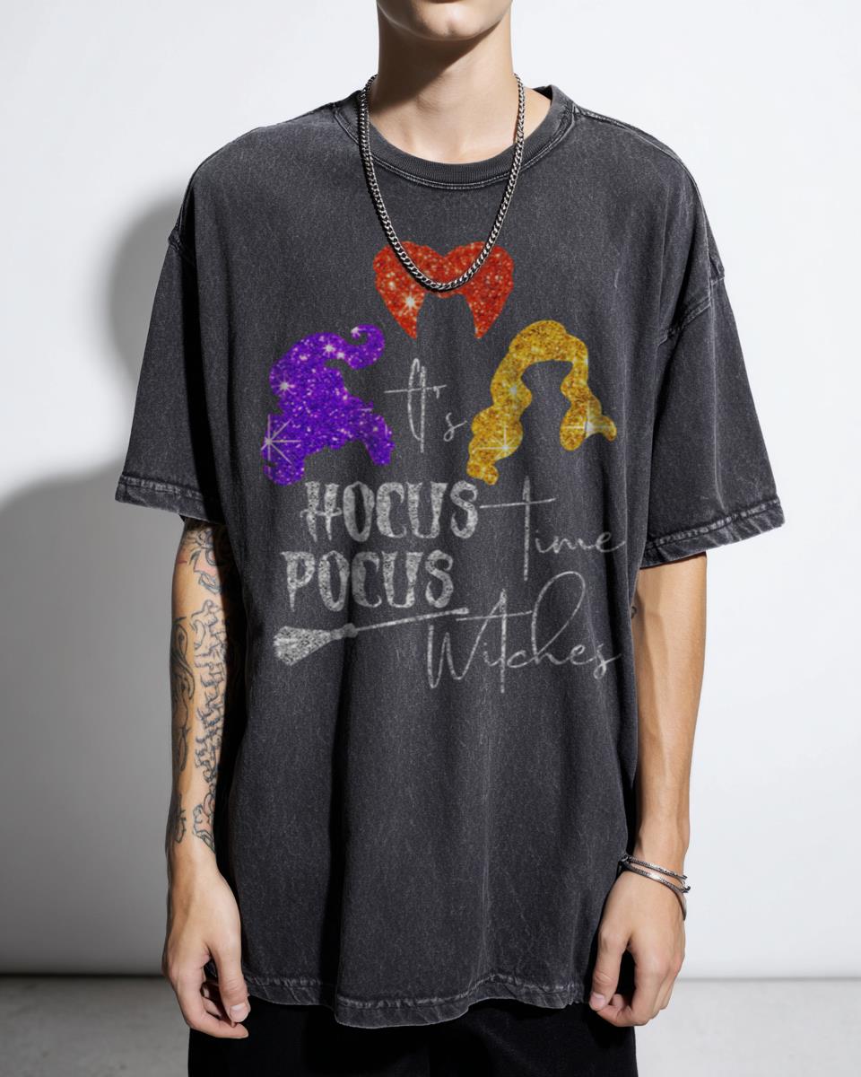 It's Hocus Pocus Time Witches Halloween T-Shirt - Spooky Movie Quote Apparel
