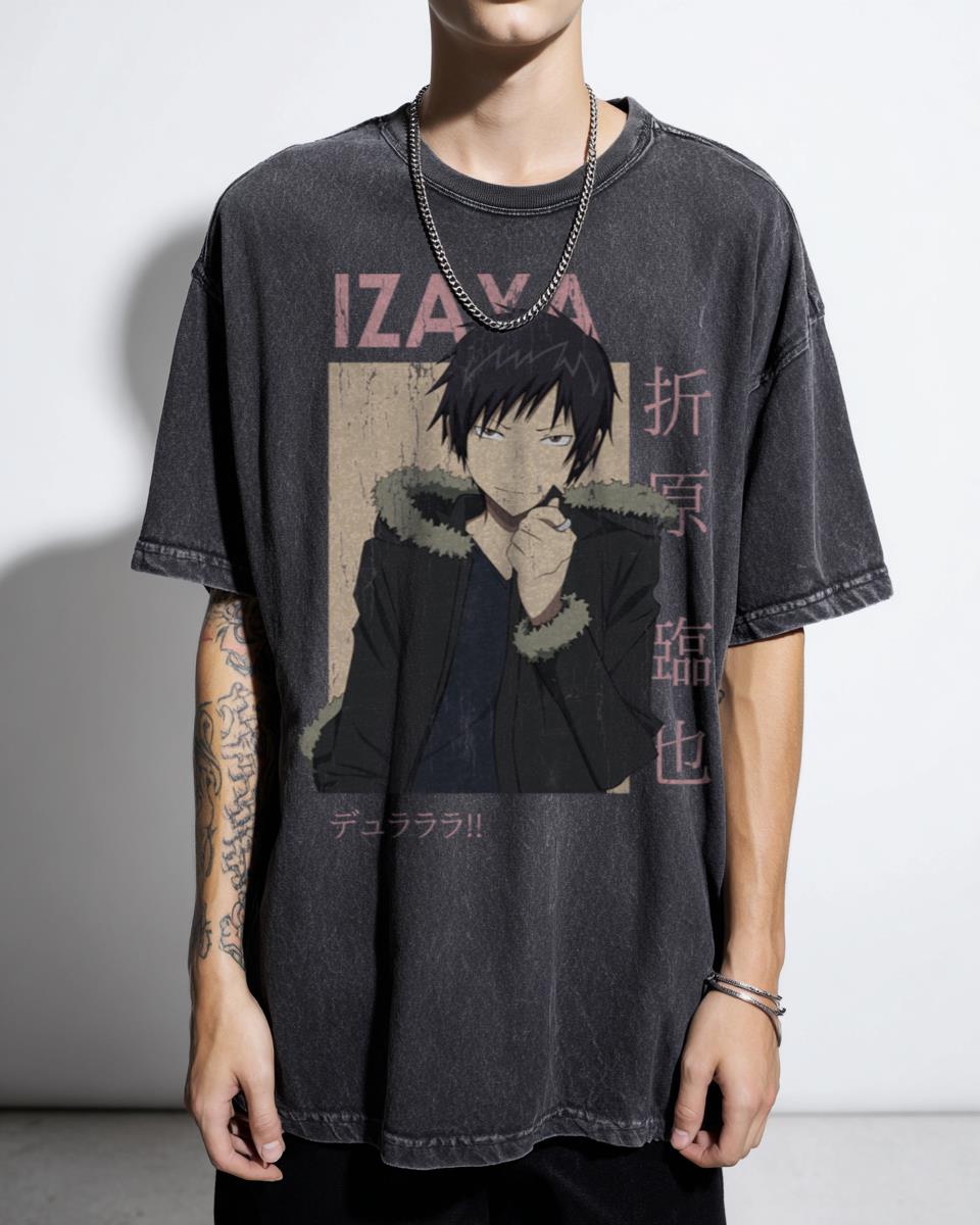 Izaya Orihara Durarara!! Anime Card Art T-Shirt - Bishonen Husbando Fan Tee Unisex