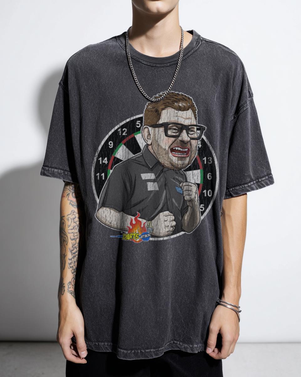 James Wade Caricature Darts Attack Fan T-Shirt