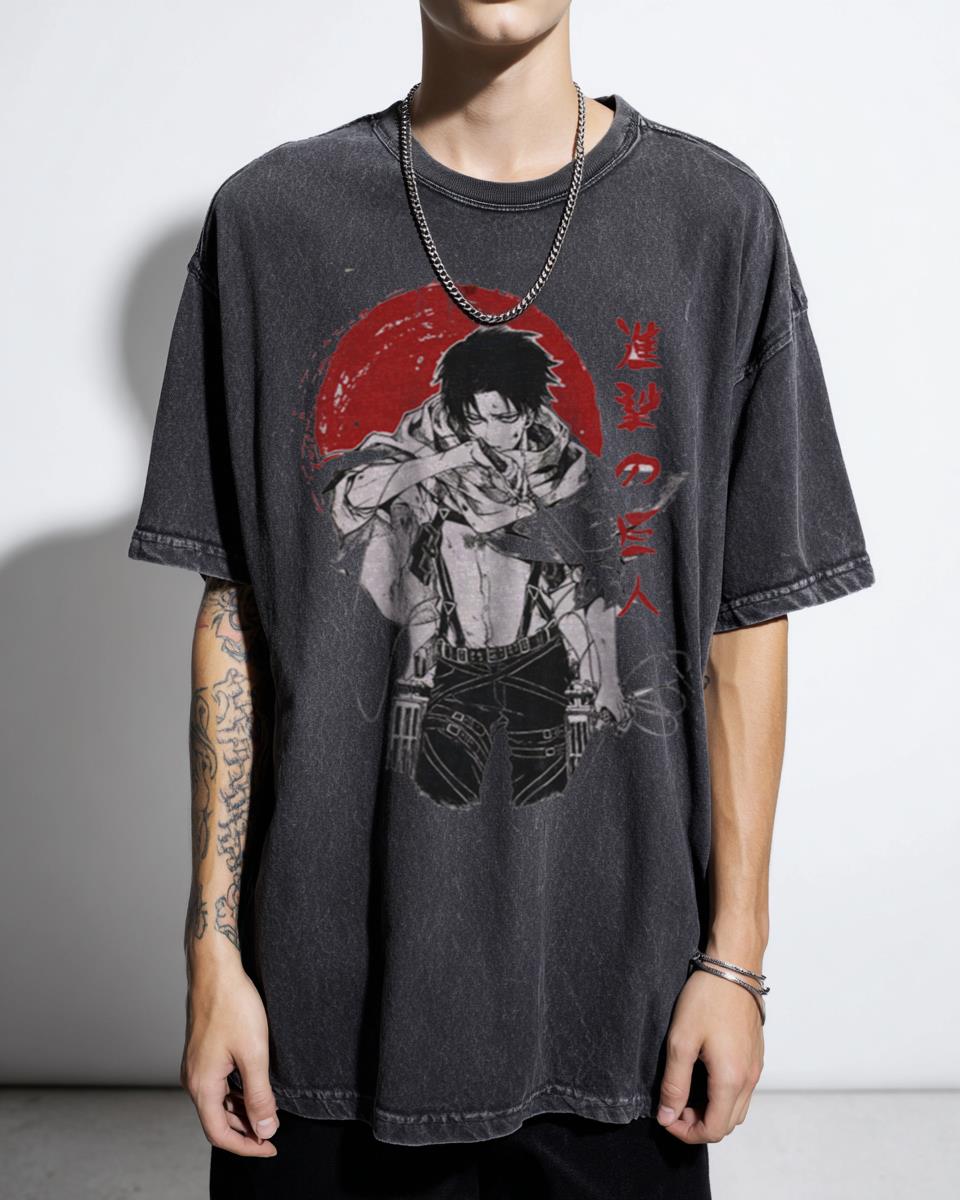 Japanese Anime Warrior Graphic T-Shirt - Manga Aesthetic Unisex