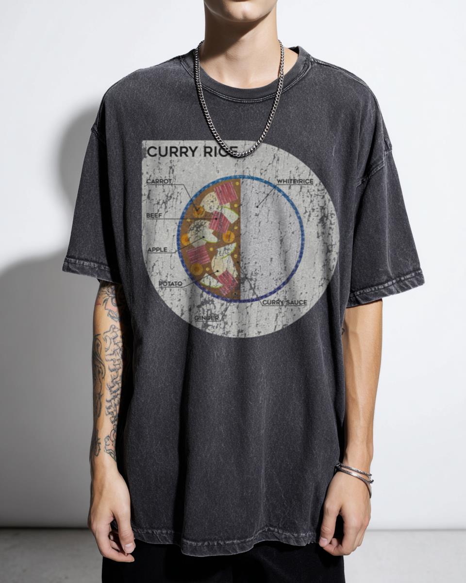 Japanese Curry Rice Anime Style Graphic Tee