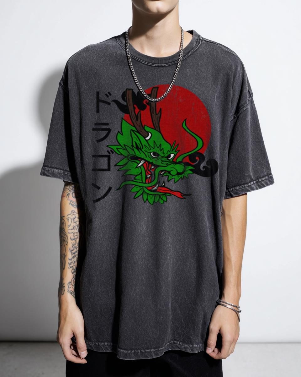 Japanese Irezumi Fury Red Dragon T-Shirt - Asian Mythology Art Unisex