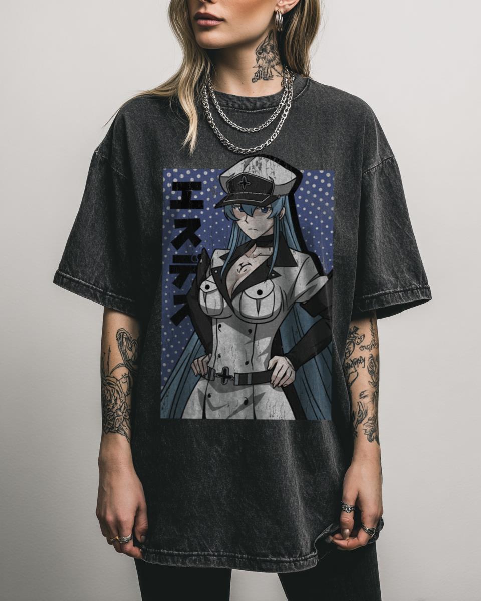 Japanese Style Esdeath Akame Ga Kill Anime T-Shirt – Manga Killer Swordsman Apparel