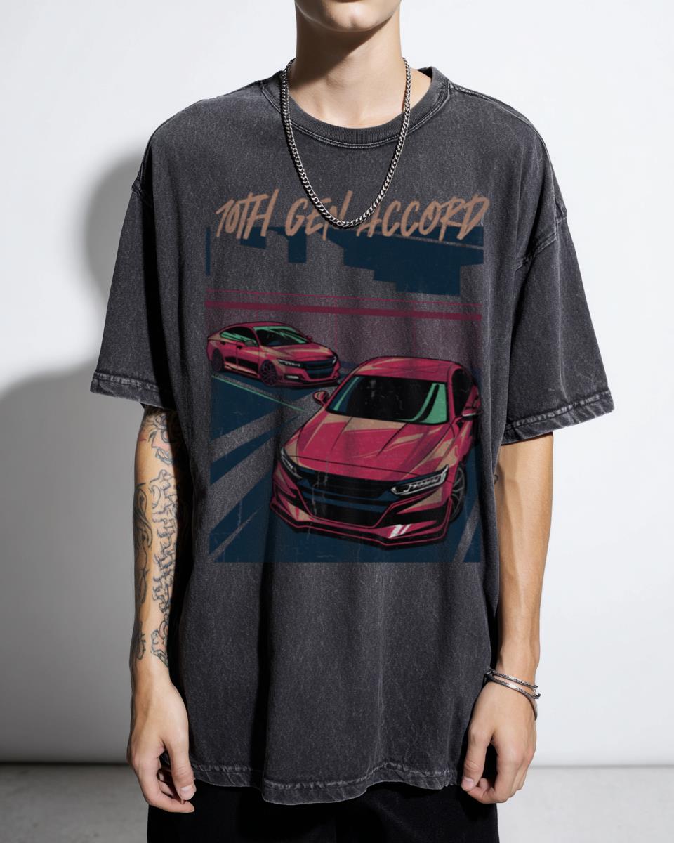 JDM Lowered Honda Accord 'Pull Up' Car Enthusiast T-Shirt - Automotive Gift