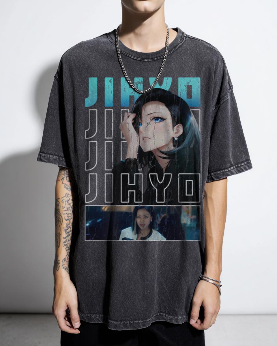 Jihyo Anime Version Kpop Idol Art T-Shirt - TWICE Korean Singer Fan
