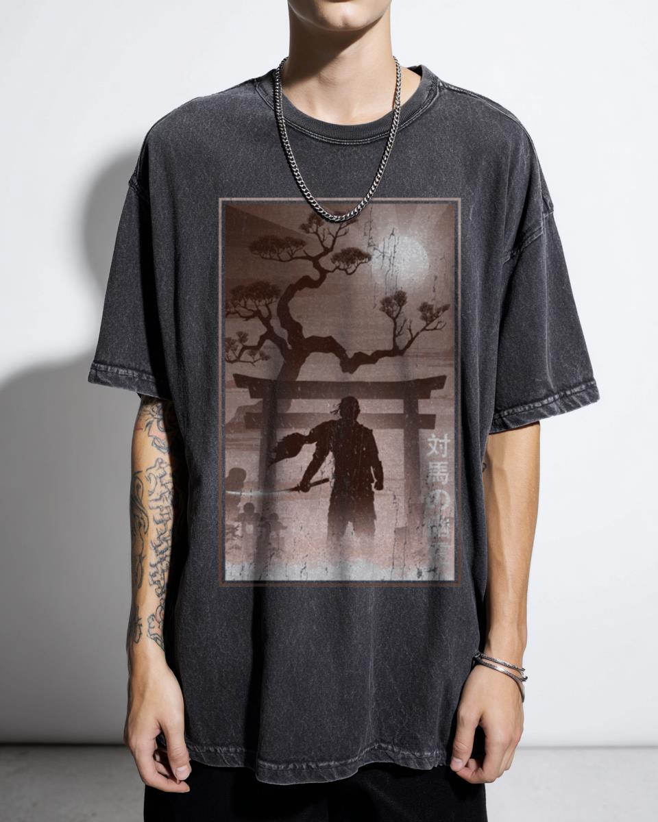 Jin Sakai 'Moon of Tsushima' Tee | Ghost of Tsushima Gaming Shirt