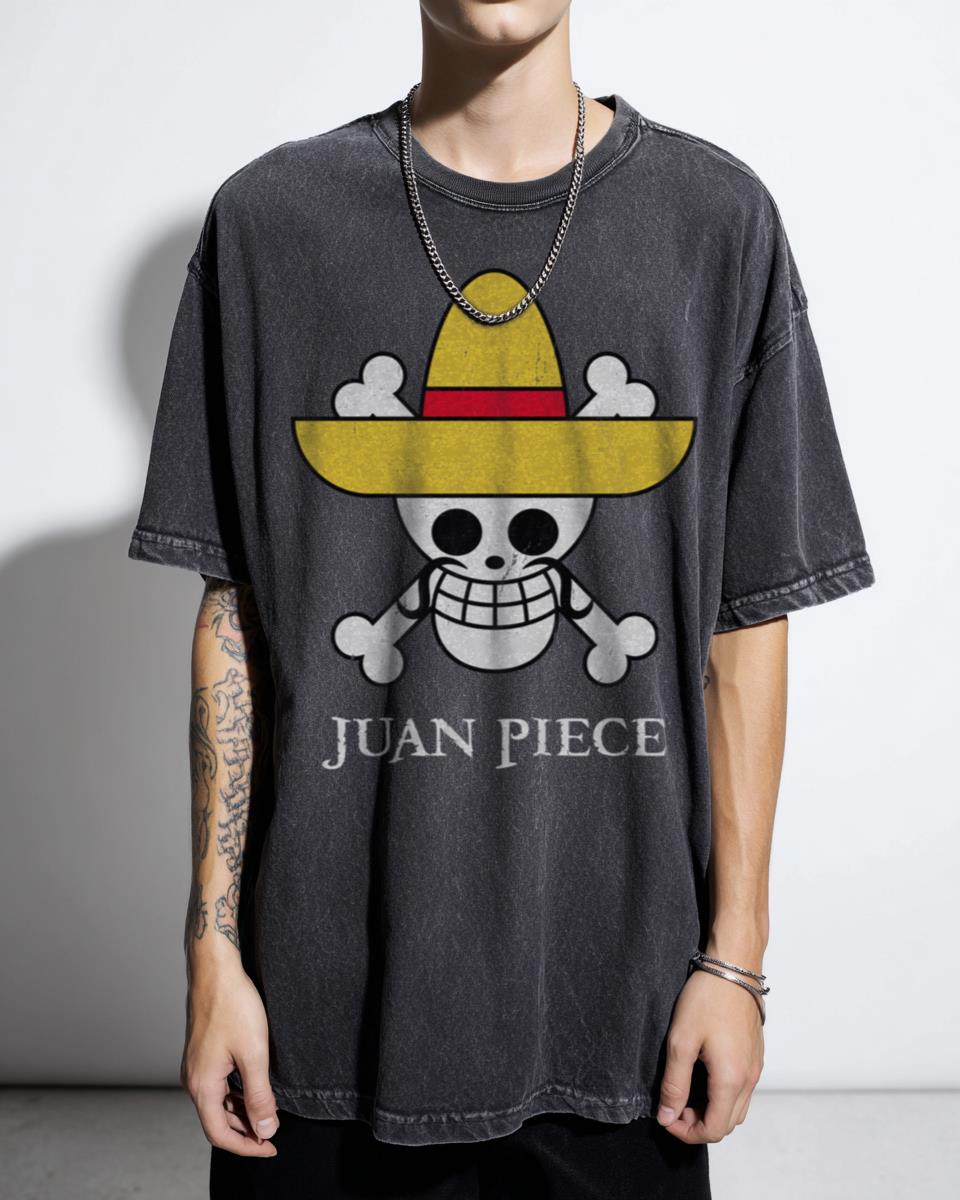 Juan Piece Pirate King Funny Anime T-Shirt - Mexican Fiesta Manga Humor Unisex
