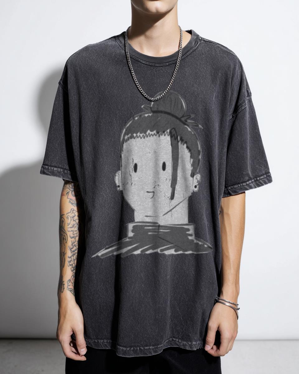 Jujutsu Kaisen Geto Suguru Black Acidwash Graphic Tee