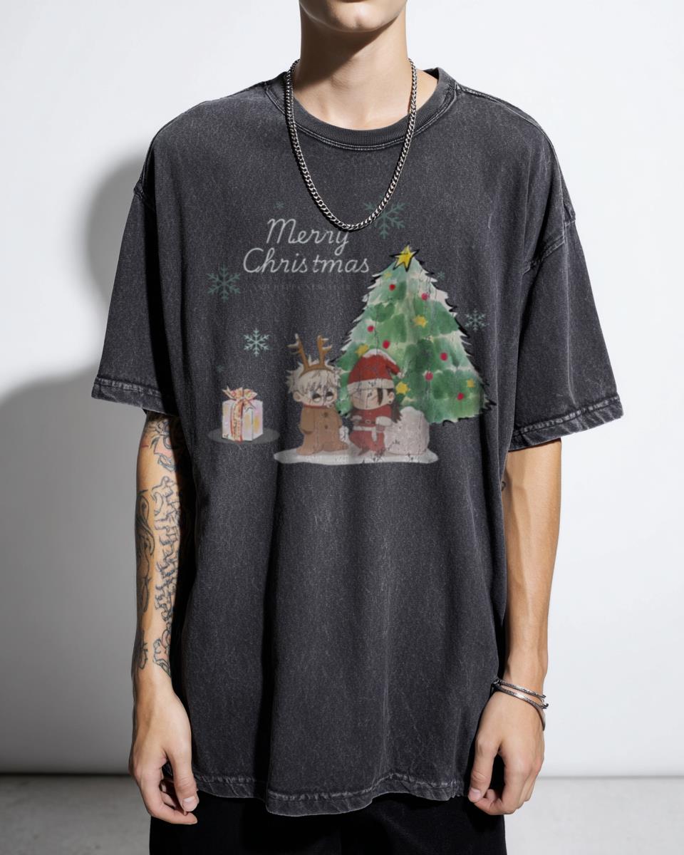 Jujutsu Kaisen Geto Suguru Christmas T-Shirt - Gojo Satoru Xmas Anime
