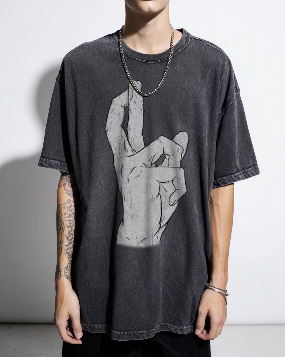 Jujutsu Kaisen Satoru Gojo Crossed Fingers T-Shirt - Anime Manga Fan Art