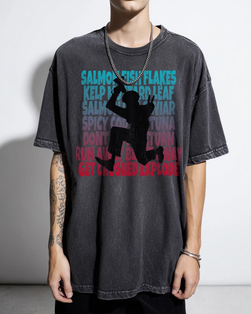 Jujutsu Kaisen Toge Inumaki Fish Flakes Text T-Shirt - Anime Manga Fan Unisex