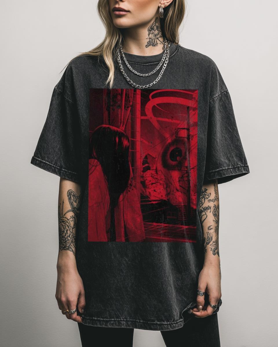 Junji Ito Horror Manga Collage T-Shirt – Scary Japanese Uzumaki Fan Unisex