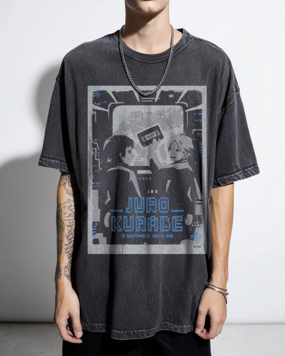 Juro Kurabe 13 Sentinels Anime T-Shirt | 80s Style Game Merch