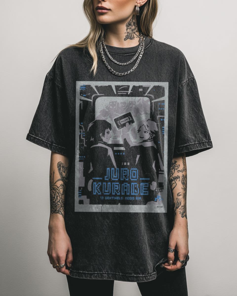 Juro Kurabe 13 Sentinels Anime T-Shirt | 80s Style Game Merch