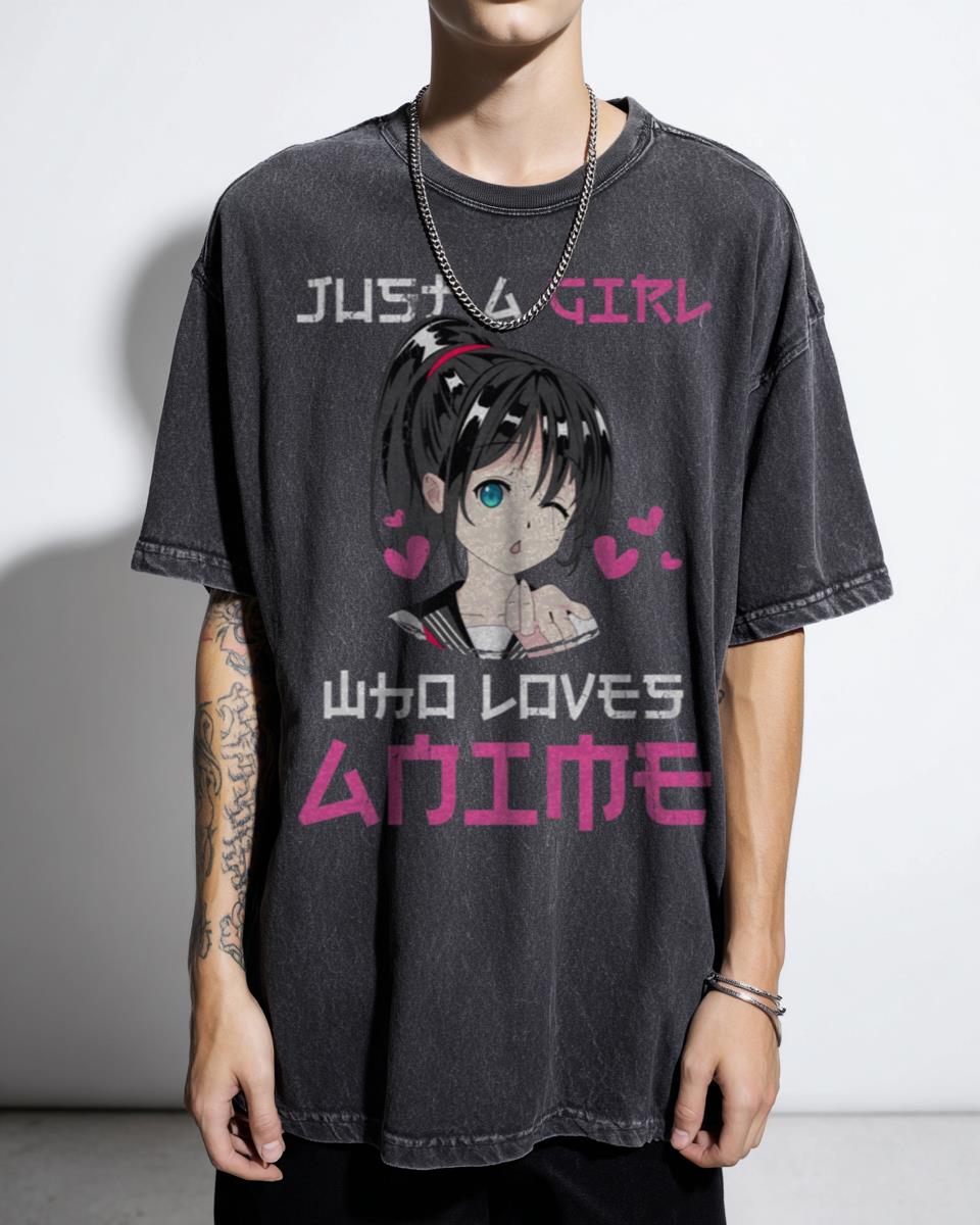 Just A Girl Who Loves Anime Japanese Manga Lover T-Shirt - Otaku Gear Watch Anime