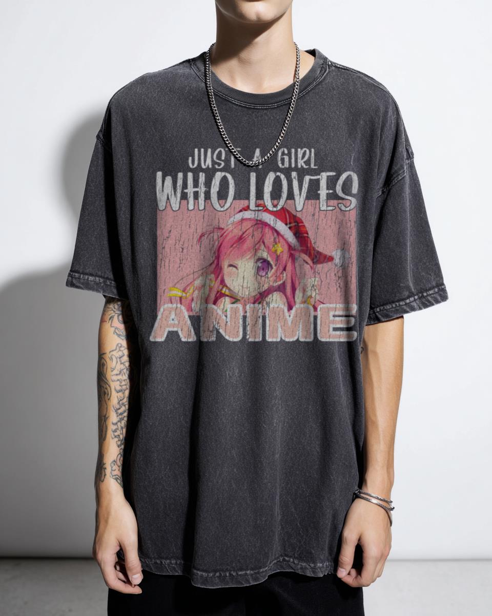 Just A Girl Who Loves Anime T-Shirt | Kawaii Japanese Fan Tee