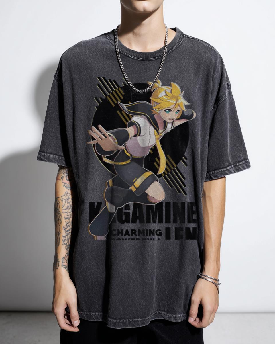 Kagamine Len Charming Powerful Vocaloid T-Shirt - Anime Manga Music Fan Apparel